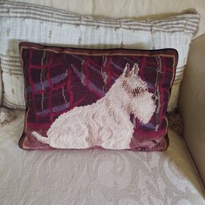 Needlepoint Vintage Scottie Pillow